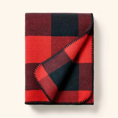 Manta Buffalo Check roja/negra - Woolrich Foto 1 de 4