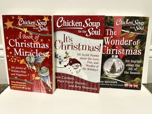 Chicken Soup for the Soul Holiday Christmas Book Lot Set of 3, Softcover - Picture 1 of 12