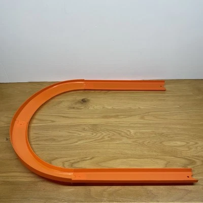 Original Hot Wheels Banked 180 Degree Curved Corner & 2 Orange Tracks - 400mm  - Image 1 of 4