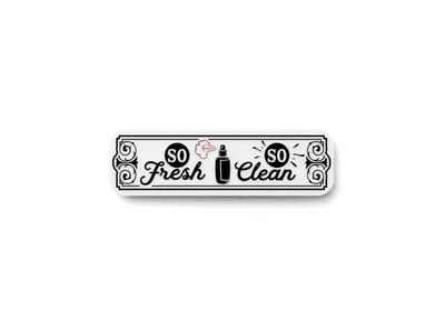 Letrero de baño fresco y limpio - Decoración de pared de humor divertido para el hogar y la oficina Foto 1 de 4