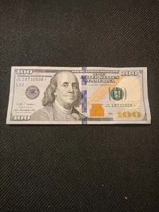 $100 Dollar Star Note ~ JL 18732008☆ ~ 2009 Series ~ Circulated - Picture 1 of 3