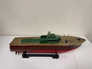 Vintage Holzspielzeug Patrouillenboot CL02 batteriebetrieben / Made in Japan - Bild 1 von 21