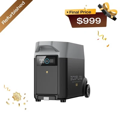 EcoFlow DELTA Pro Generator Extra Battery 3600Wh LFP Certified Refurbished - Image 1 of 4