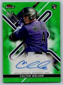 2022 Finest #FA-CWE Colton Welker Finest Autógrafos Green Refractors Rockies/99 - Imagen 1 de 2