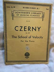 Czerny The School of Velocity For The Piano Op 299 Shirmer's Library Book 1 - Picture 1 of 9