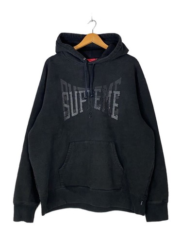 Supreme Parka Felpa con Cappuccio Ombra Strass XL Cotone Nero