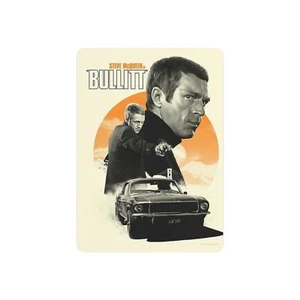 Insegna in metallo Bullitt - Steve McQueen Classic Car Chase Wall Art - Foto 1 di 10