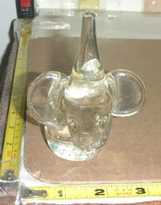 Pisapapeles/figura de vidrio artístico transparente de colección - MCM ~ 4" H X 3" W - Imagen 1 de 8
