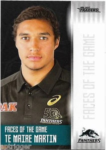 2017 NRL Traders Faces of the Game (FOTG 32/48) Te Maire MARTIN Panthers - Picture 1 of 1