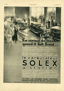"CARBURATEUR SOLEX" Annonce originale entoilée L'ILLUSTRATION 29/10/32  (LUPA) - Picture 1 of 1