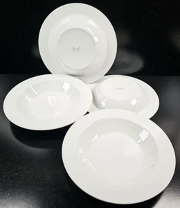 4 Corning Centura White Narrow Rim Large Rimmed Soup Bowl Set Vintage Dishes Lot - Picture 1 of 24