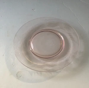 Federal Glass Co Pink Depression Glass “Diana” Plate - 6" Bread and Butter Plate - Picture 1 of 2