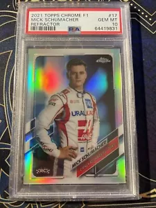 2021 Topps Chrome Formula 1 F1 Mick Schumacher Refractor #17 PSA 10 POP 13 - Picture 1 of 1