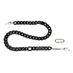 Brillenkette Damen Schwarz Sonnenbrillen Acrylkette Black Beauty mit Stoffbeutel - Picture 1 of 6