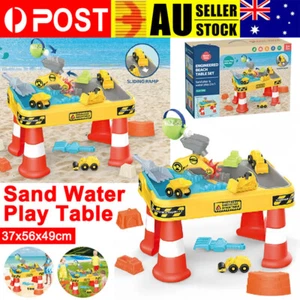 Sand Water Play Table Kids Construction Car Toys Play Table Toys AU - Picture 1 of 9