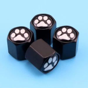 Universal Car Parts Tyre Tire Valve Wheel Rim Air Dust Cap Cover Foot Print Trim - Picture 1 of 2