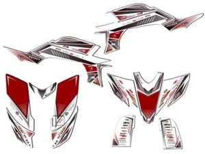 2003-2013 (Steel Frame Carb Model) YFZ 450 SURGE Red Senge Graphics Kit - Picture 1 of 7