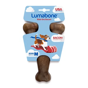 Real Bacon Durable Wishbone Dog Chew Toy, Medium - Picture 1 of 12