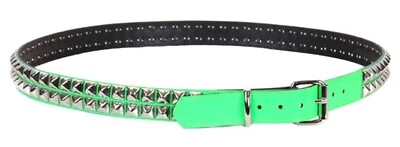 Cinturón piramidal de 2 filas de charol negro punk rock gótico emo grunge metal Foto 1 de 4