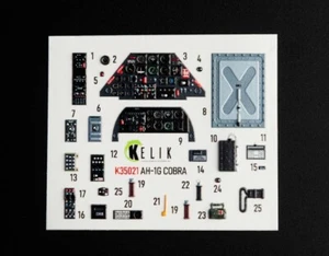 Kelik K35021 1:35 AH-1G "Cobra" Interior 3D Decals for ICM Kit - Bild 1 von 7