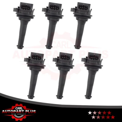 6pcs Ignition Coils for Volvo S60 C70 S70 V70 XC70 S80 XC90 2.3L 2.4L 2.5L L5 - Image 1 of 4