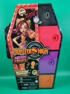Monster High Neon Frights Toralei Modepuppe, Skulltimate Secrets Schließfach Neu in Verpackung - Bild 1 von 2