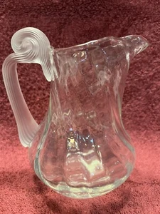 VTG Fenton American Legacy handblown glass creamer/syrup-pitcher unique handle - Picture 1 of 3
