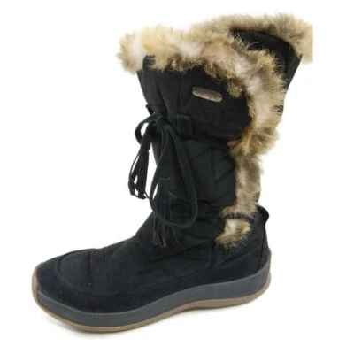 Botas de invierno Pajar para mujer US 7 7,5 EUR 38 forradas de piel de pantorrilla media negras Foto 1 de 4