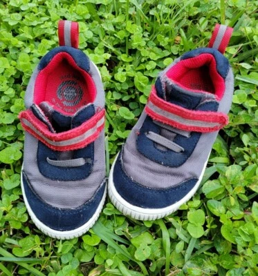 LIVIE & LUCA Sneaker Shoes Vault Slate Gray Red Blue Toddler Size 7 - Image 1 of 4