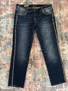 KUT from the Kloth Adele Slouchy Boyfriend Blue Jeans Womens 4 - Picture 1 of 11
