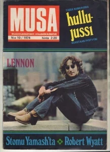 John Lennon 1974 Finnish Magazine Stomu Yamashta Robert Wyatt - Picture 1 of 4