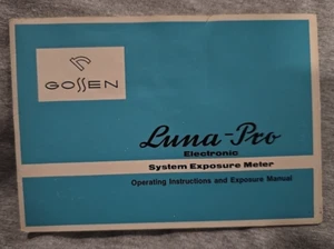 Gossen Luna-Pro Electronic System Exposure Meter Operating Instructions Manual - Picture 1 of 3
