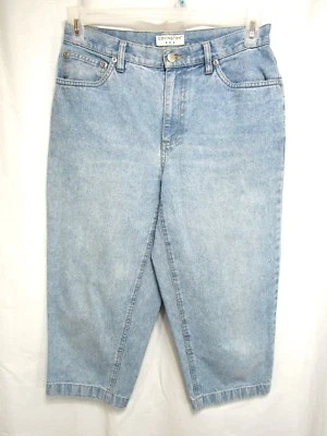Covington Shorts Sz 8 Petite Blue Jean Denim Flat Front 5 Pocket Button Zipper  - Image 1 of 3