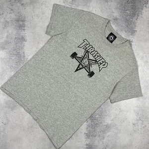 T-shirt uomo Thrasher Pentagram manica corta grande logo grigio taglia small ... - Foto 1 di 13