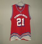 Puerto Rico #21 Mega Usa Red White Blue Basketball Jersey Tank Top - Adult Xl