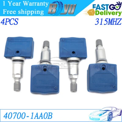 Nuevo (4) SENSOR DE PRESIÓN DE NEUMÁTICOS TPMS para Nissan Máxima Altima Infiniti 40700-1AA0B Foto 1 de 4