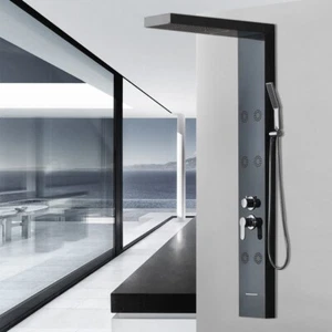 Bath Select Luna Chrome Rainfall Massage Jets Waterfall Shower Panel - BST6124BS - Picture 1 of 2