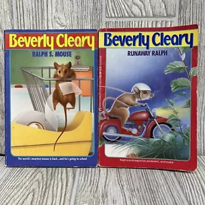 Vintage BEVERLY CLEARY 2 Books Ralph S. Mouse & Runaway Ralph Paperback - Foto 1 di 3