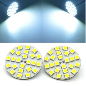 4x Back Pins LED Spotlight 24LEDs Cool White 6500K G4 LED Bulbs 5W 12-24V DC - Picture 1 of 10