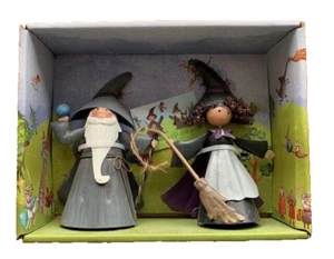 Estatuillas de metal de jardín encantado Grotbags y Eldrix - Imagen 1 de 4