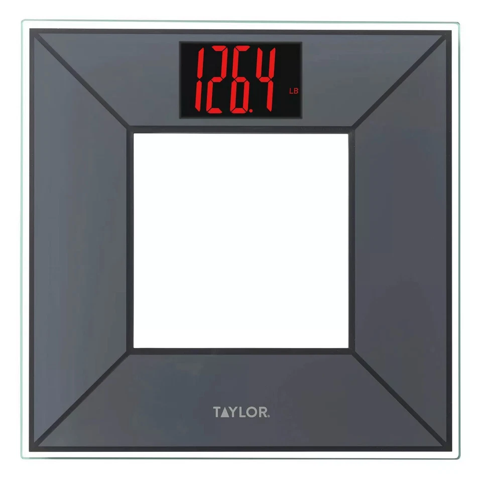 Taylor - Báscula digital de vidrio, gris carbón, máx. 440 lb Foto 1 de 1