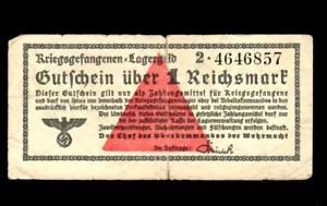 GERMANY Ghetto 1 REICHSMARK 1939 -1944 PRISONER OF WAR POW CAMP holocaust - Picture 1 of 4