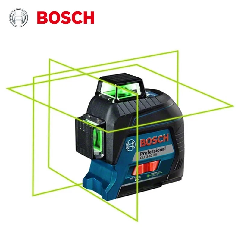 Bosch GLL3-60XG Green Cross 12Lines Laser Level Automatic Leveling & Alarm IP54  - Image 1 of 4