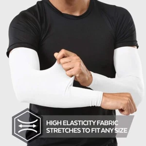 UV Sun Protection Arm Sleeves for Men & Women UPF 50 Cooling Sports Arm Sleeve - Picture 1 of 14