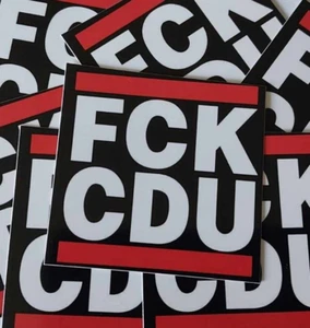 10x FCK CDU Aufkleber Merz Blackrock Armut Krieg Maskendeals Lockdown Antifa 2G - Picture 1 of 2