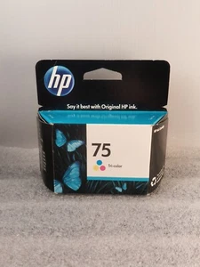 Genuine Cartridge HP 75 Tri-Color Ink CB337WN New Sealed - Picture 1 of 6
