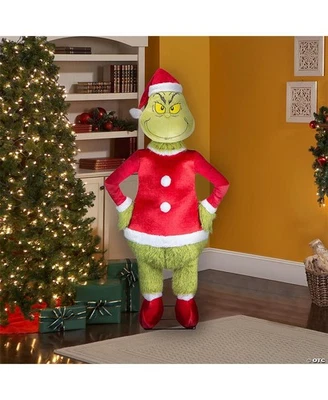 Gemmy 6 pies Tamaño Natural Animado Difuso Grinch Cantando y Bailando Decoración de Navidad Foto 1 de 2