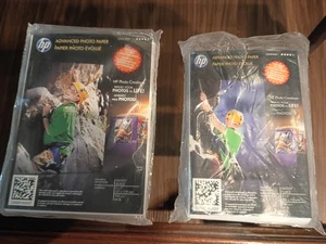 Lot Of 2 HP Advanced Photo Paper Glossy 5x7 127 Unopened And 4x6 100 Opened - Picture 1 of 3