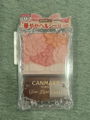Rubor de mejillas Canmake flor brillante #02 flor de albaricoque Foto 1 de 4