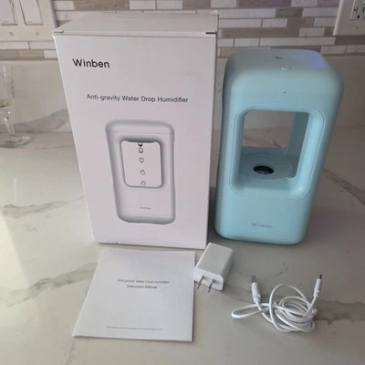 Winben Anti Gravity Levitating Humidifier  Water Drops Blue WB21H02B - Image 1 of 4